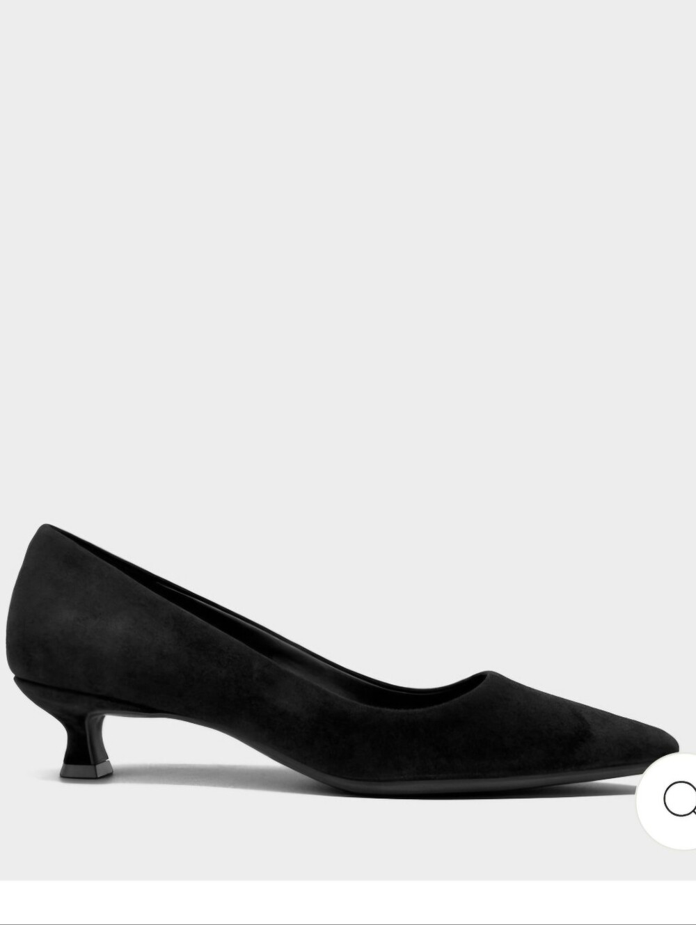 Aerosoles Rana Kitten Heel Pump In Black Swede, Size 8, New In Box